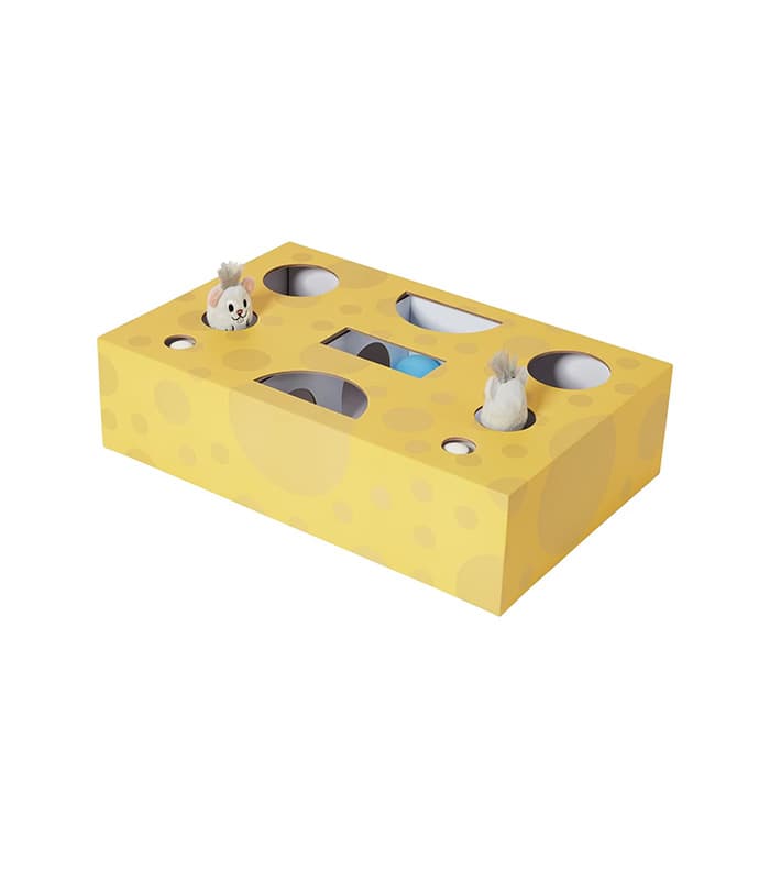 pet-product-cats-toys-10-0.jpg Frisco Cheese Interactive Cardboard Toy - 图片 1